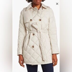 Sam Edelman Quilted Trench Coat sz small